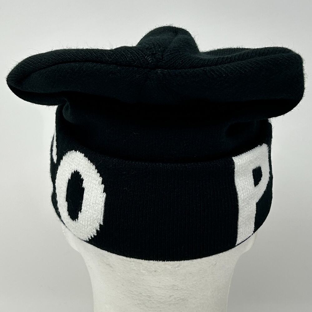 Parasuco Jeans Beanie Winter Hat Toque Streetwear Flip Cuffed Black Acrylic - Picture 5 of 9